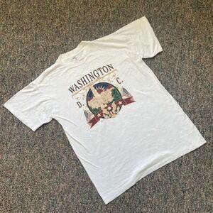 Vintage Washington DC T Shirt Shor Hills Single Stitch White Graphic Tee XL